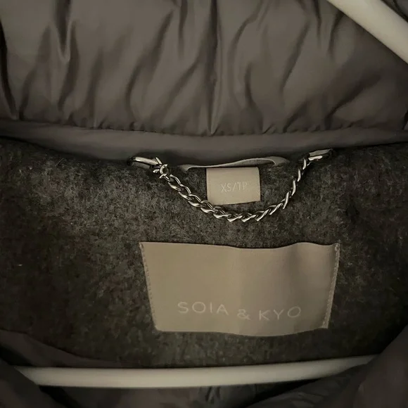 Soia & KYO Wool Gray Women's Jacket with Lining - Picture 4 of 5